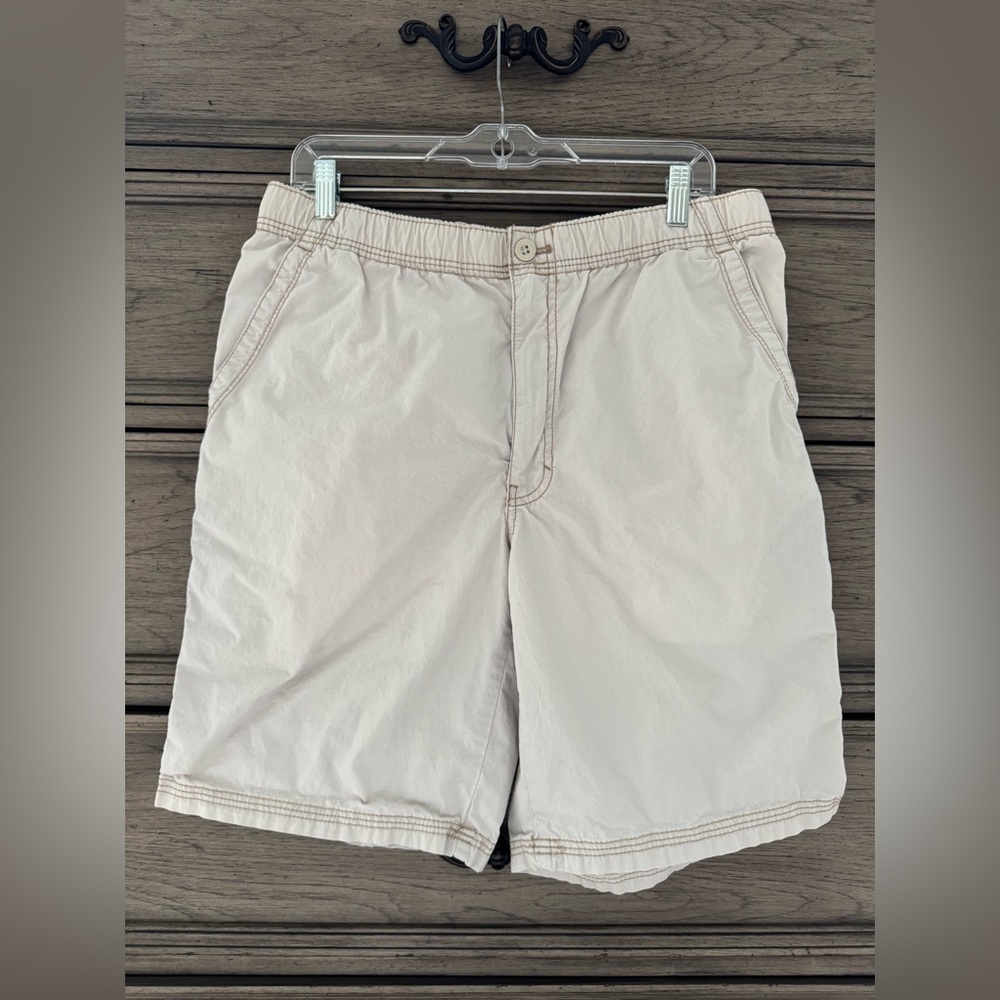 IZOD Tan Shorts EUC Khaki Cargo Chino Beige 100% Cotton